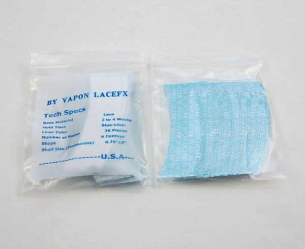36pcsbag walker blue liner a contour super lace tape for hair wig and tuppes 4 weeks1120154, Black;brown